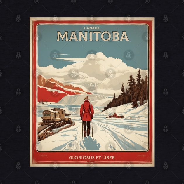 Manitoba Canada Vintage Poster Tourism by TravelersGems